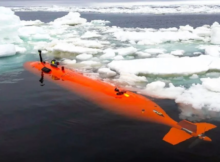 Unknown geological formations under the ice in Antarctica, missing research submarine